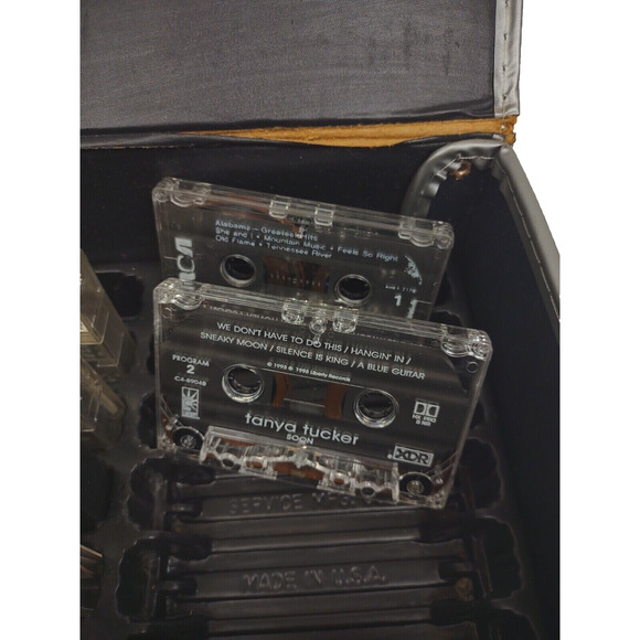 Vintage Cassette Tape Carrying Case Storage Lot Full of Tapes Holds 12 Cassettes - Picture 12 of 12